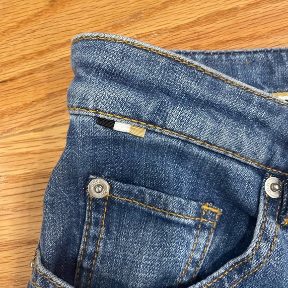 Hugo Boss high rise 70s flare jeans in medium blue - Picture 3 of 8